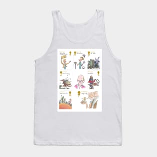 Roald Dahl Stamp collection Art Tank Top